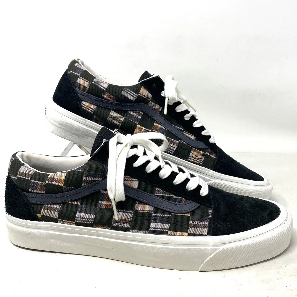 VANS Old Skool 36 DX Shoes Low Check Multi Men's Casual Suede Canvas VN0A4BVQJ4E - Picture 1 of 8